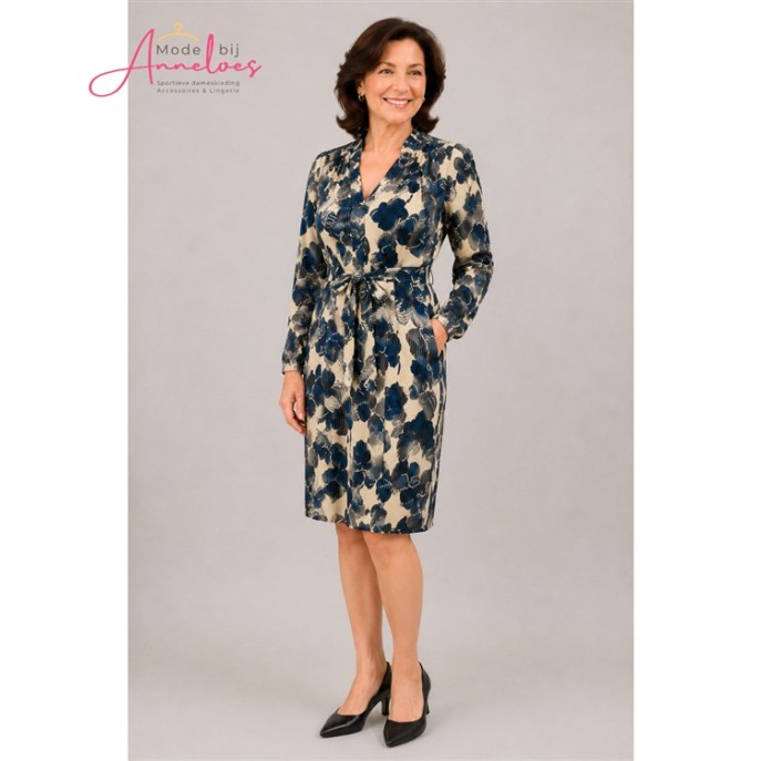 Batida Jurk bloemenprint 2652 Sapphire blue Batida Jurk bloemenprint 2652 Sapphire blue