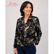 Batida shirt vhals 2599 print Midnight blue Batida shirt vhals 2599 print Midnight blue