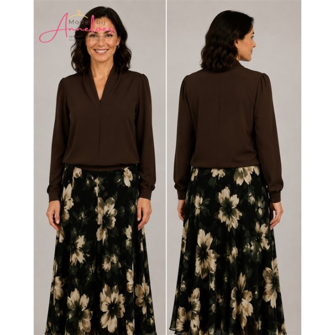 Batida Blouson Shirt Uni 2694 Brown Batida Blouson Shirt Uni 2694 Brown