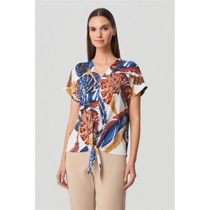 Batida Shirt 2418 KM vhals strik Amber Print