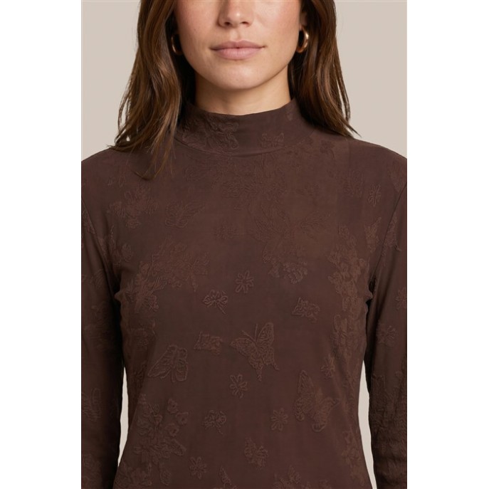Cs The Label Top Turtle 26NFC05 borduring opdruk - Mocha Brown Cs The Label Top Turtle 26NFC05 borduring opdruk - Mocha Brown