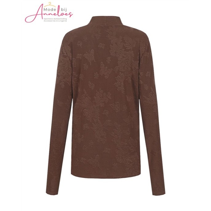 Cs The Label Top Turtle 26NFC05 borduring opdruk - Mocha Brown Cs The Label Top Turtle 26NFC05 borduring opdruk - Mocha Brown
