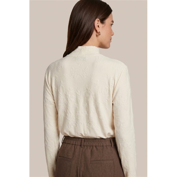 Cs The Label Top Turtle 26NFC05 borduring opdruk - Wool White
