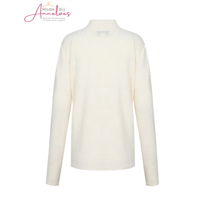 Cs The Label Top Turtle 26NFC05 borduring opdruk - Wool White