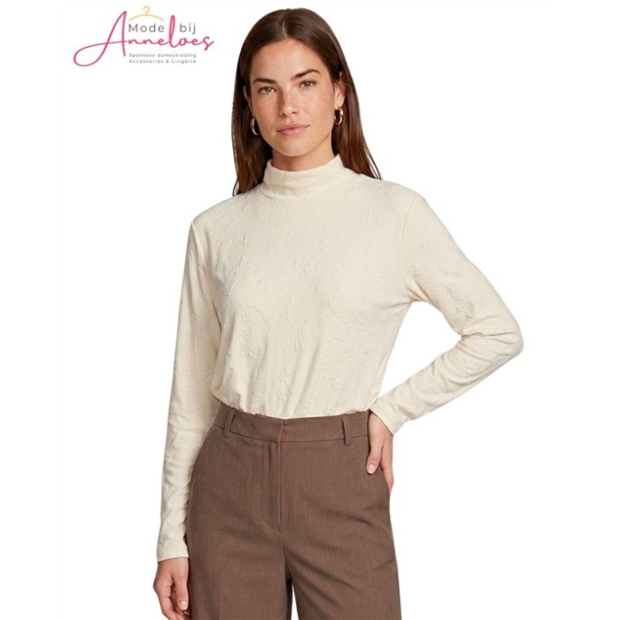 Cs The Label Top Turtle 26NFC05 borduring opdruk - Wool White
