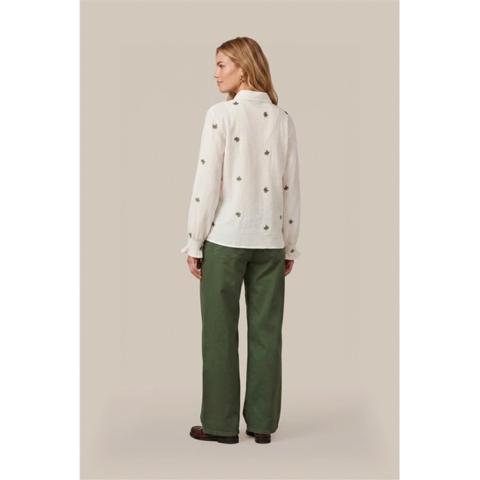 CS the Label Blouse Lancy Off white olive CS the Label Blouse Lancy Off white olive