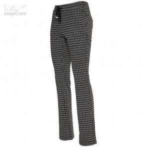 S Broek bootleg fantasy - Zwart ecru zand
