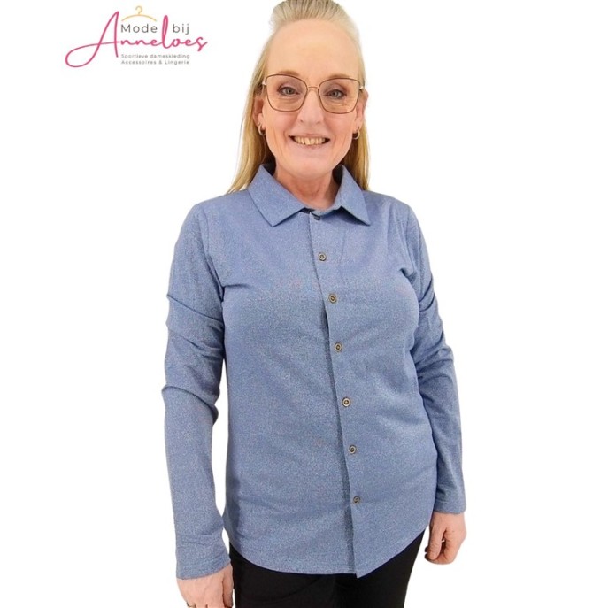W Dreamstar Blouse Alessia lurex Blue