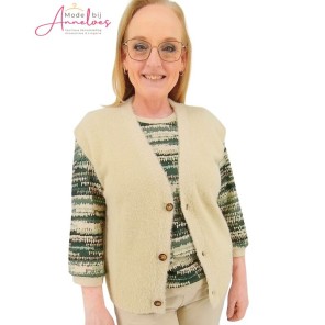 Dreamstar Gilet Justine harig Biscuit
