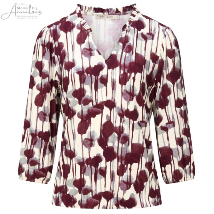 Dreamstar T-shirt Gemma drip print Burgundy