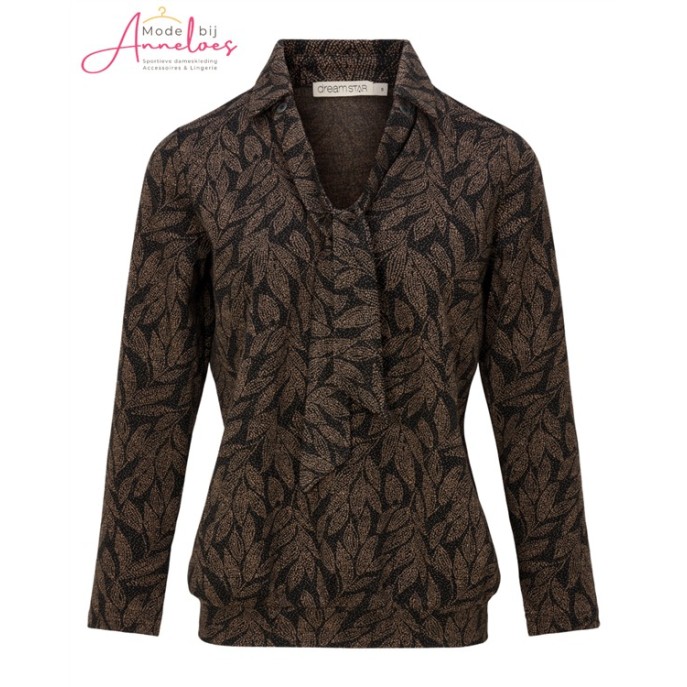 Dreamstar sweater 103 Twin leaf Bruin Zwart