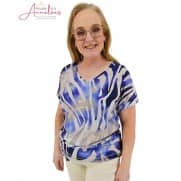Dreamstar top Lorrie flow print - Blue mix Dreamstar top Lorrie flow print - Blue mix