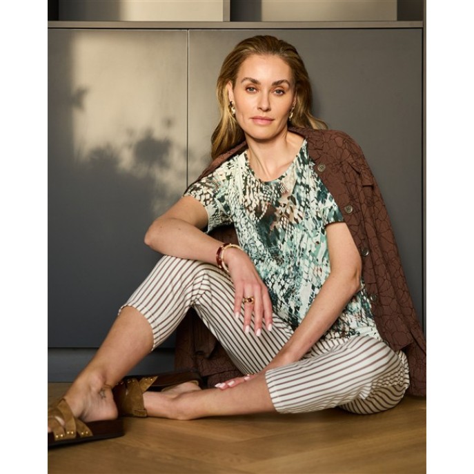 Dreamstar Shirt 233 Carino snake print Jade mix