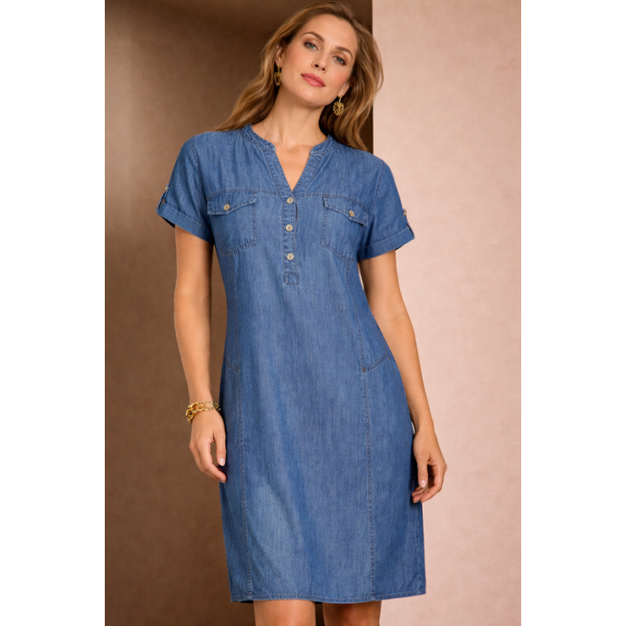 Dreamstar 221 Jurk Darcial lyocell blue denim 