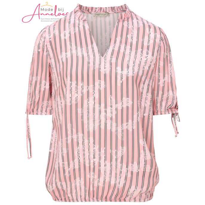 Dreamstar Blouse streep roze dessin 207 Saskia Dreamstar Blouse streep roze dessin 207 Saskia