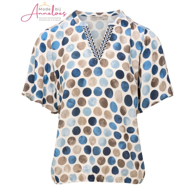 Dreamstar Blouse Mily dot vhals Blue mix