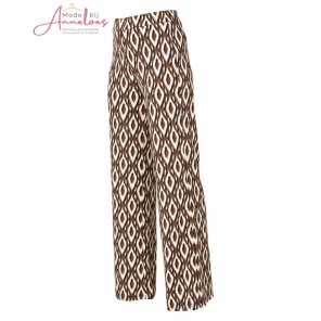 Dreamstar broek 209 Finca crinkle Bruin ivoor