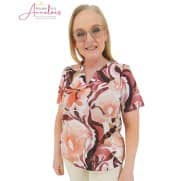 Dreamstar Shirt flower rouche Pink mix