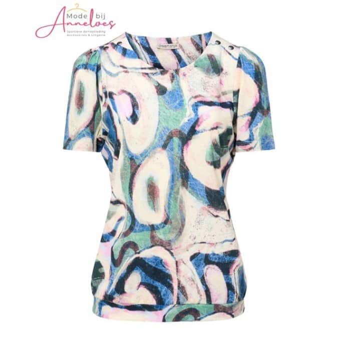 Dreamstar shirt 239 Kawaii Marmer print blue multi Dreamstar shirt 239 Kawaii Marmer print blue multi