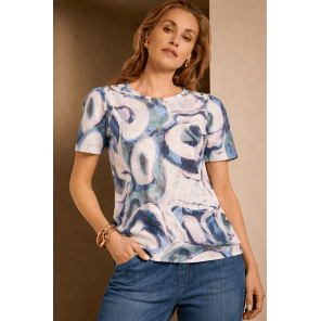 Dreamstar shirt 239 Kawaii Marmer print blue multi
