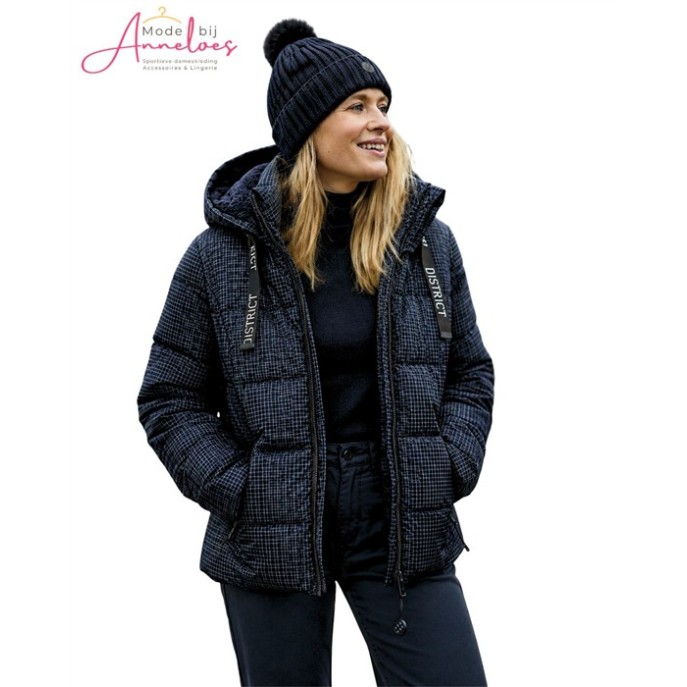 District winterjas Macchiato LM16010 - Dark navy Check District winterjas Macchiato LM16010 - Dark navy Check