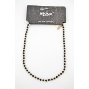 Ketting kort kraaltjes - Zwart goud