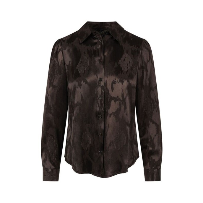 Elvira Blouse Veere satijn Donker bruin Elvira Blouse Veere satijn Donker bruin