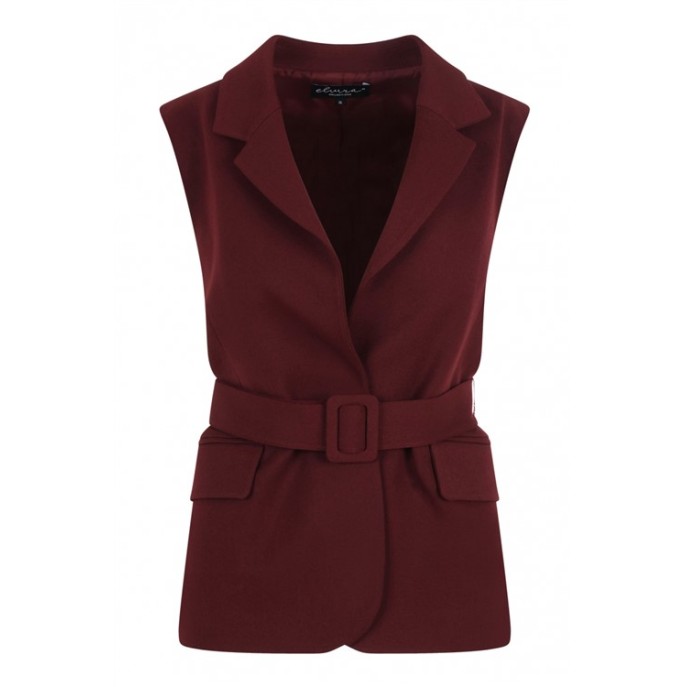Elvira Gilet Beau Burgundy