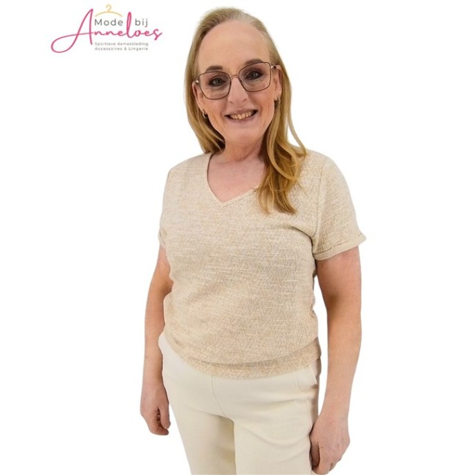 Elvira top Angela - creme melange