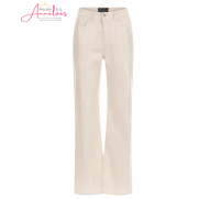 Elvira Broek Liselot glans Creme pearl
