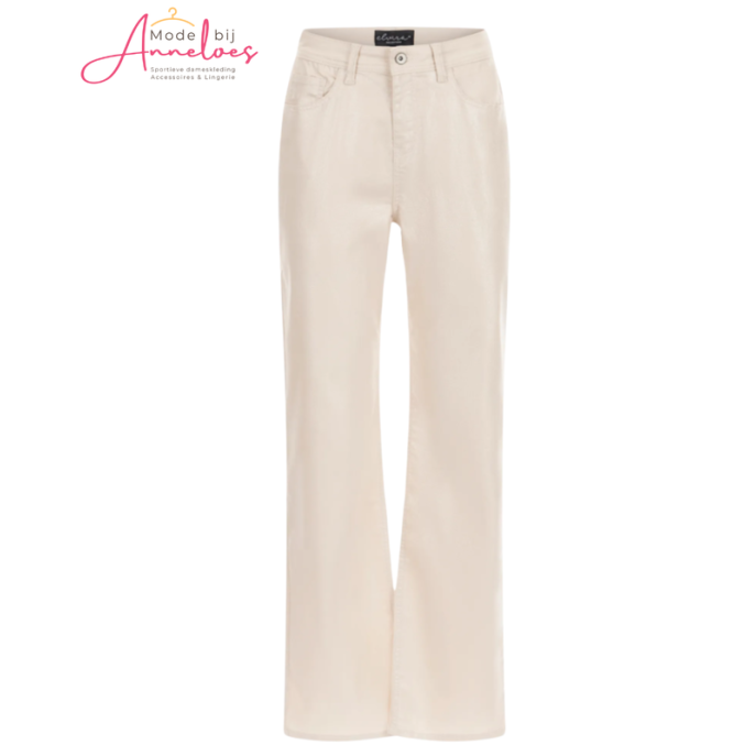 Elvira Broek Liselot glans Creme pearl