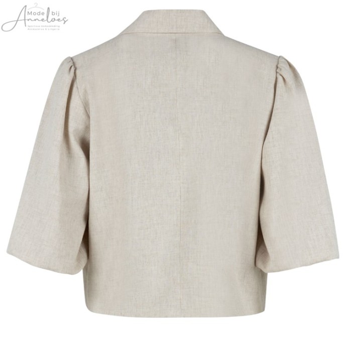 Elvira Blazer korte pofmouw Beige