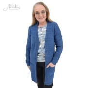 Vest boucle halflang - Jeans blauw