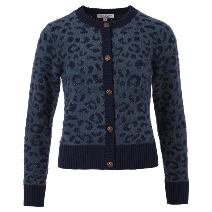 Enjoy Vest harig Indigo Blue