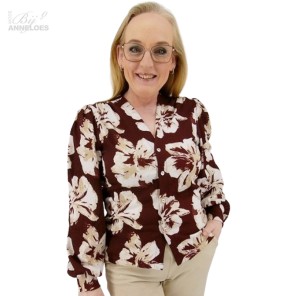 Enjoy Blouse vhals print Bordeaux