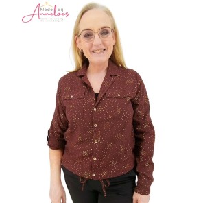 Enjoy Blouse 882307 gouden stipjes Port