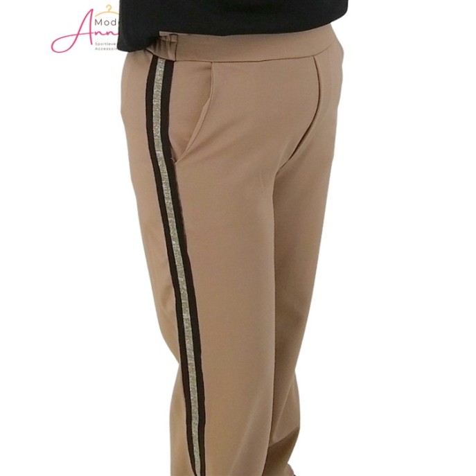 Enjoy Broek 150876 tape Taupe Enjoy Broek 150876 tape Taupe