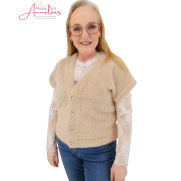 Enjoy Gilet vhals harig Beige