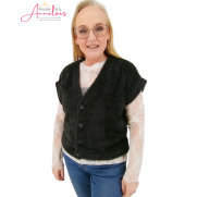 Enjoy Gilet vhals harig Zwart Enjoy Gilet vhals harig Zwart