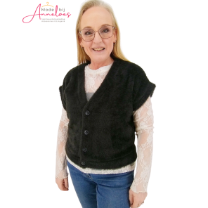 Enjoy Gilet vhals harig Zwart Enjoy Gilet vhals harig Zwart