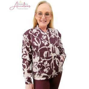 Enjoy Bomber jasje bloem Port print