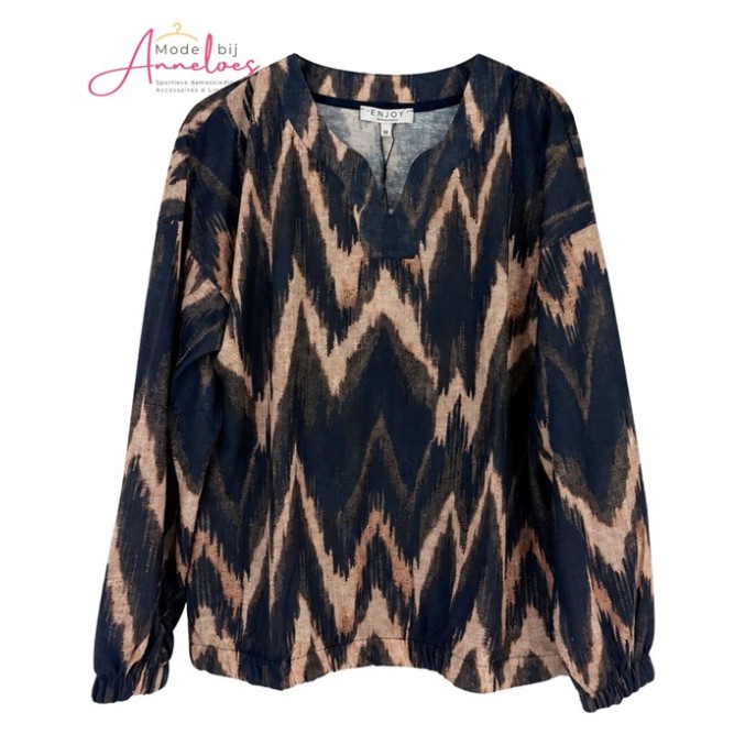 Enjoy Blouson grafisch print 156868 - Navy Enjoy Blouson grafisch print 156868 - Navy