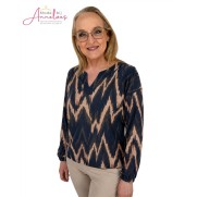 Enjoy Blouson grafisch print 156868 - Navy Enjoy Blouson grafisch print 156868 - Navy
