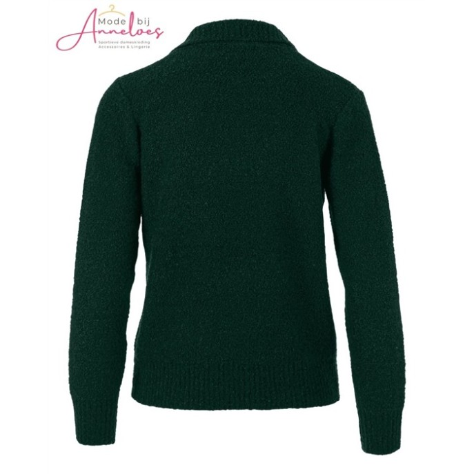 Enjoy Pullover polokraag 421800 boucle - Bottle Enjoy Pullover polokraag 421800 boucle - Bottle