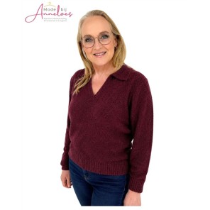 Enjoy Pullover polokraag 421800 boucle - Port Enjoy Pullover polokraag 421800 boucle - Port