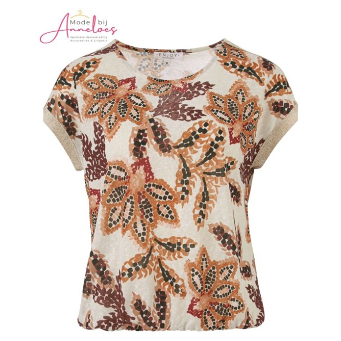 Enjoy Blouson bloem lurex 156584 - Port print Enjoy Blouson bloem lurex 156584 - Port print