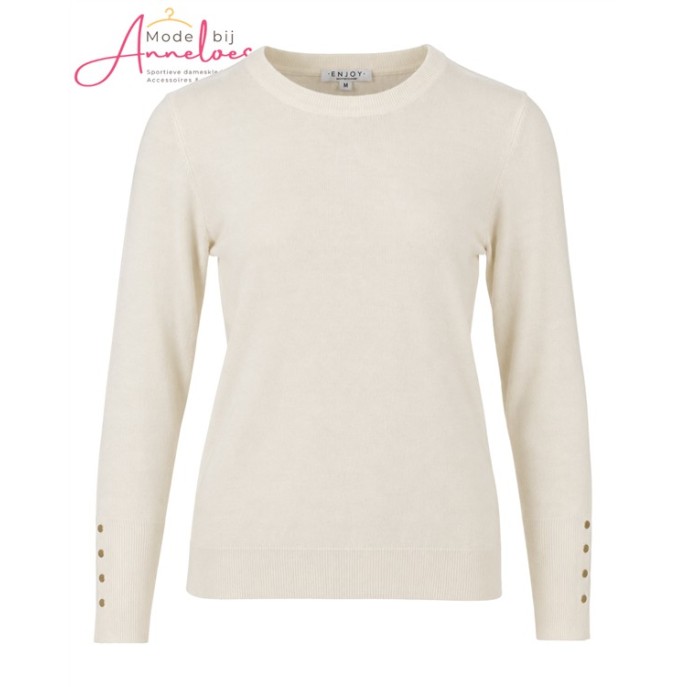Enjoy Pullover Knoopjes 890602 Ecru Enjoy Pullover Knoopjes 890602 Ecru