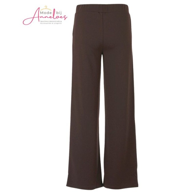 Enjoy Dames Pantalon wide leg Donker bruin 416130 Enjoy Dames Pantalon wide leg Donker bruin 416130