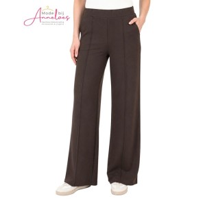Enjoy Dames Pantalon wide leg Donker bruin 416130 Enjoy Dames Pantalon wide leg Donker bruin 416130