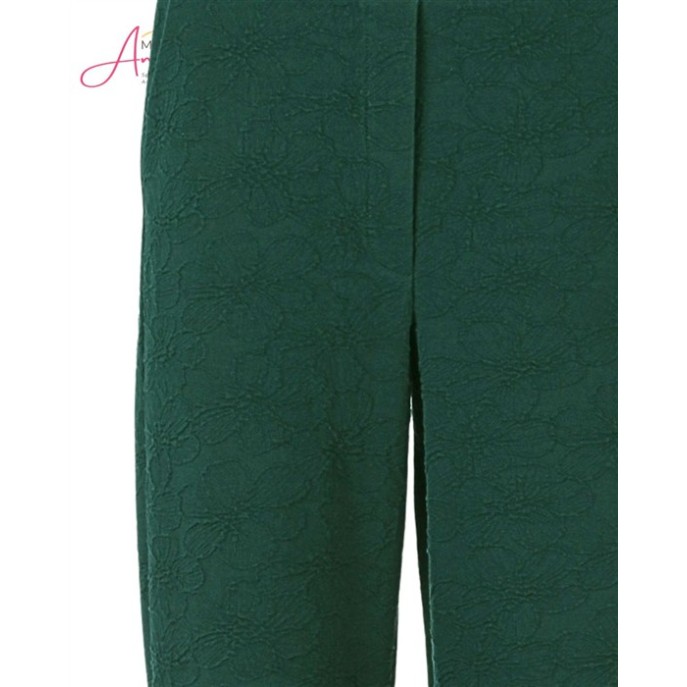 Enjoy Broek bloem jaquard 416137 - Bottle Groen Enjoy Broek bloem jaquard 416137 - Bottle Groen